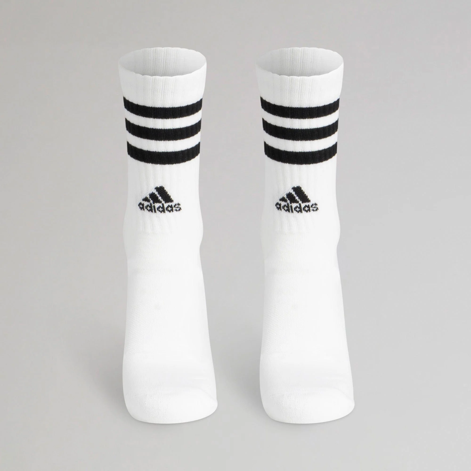 Adidas 3-Stripes Cushioned Crew Socks White 2 Pairs - Image 2
