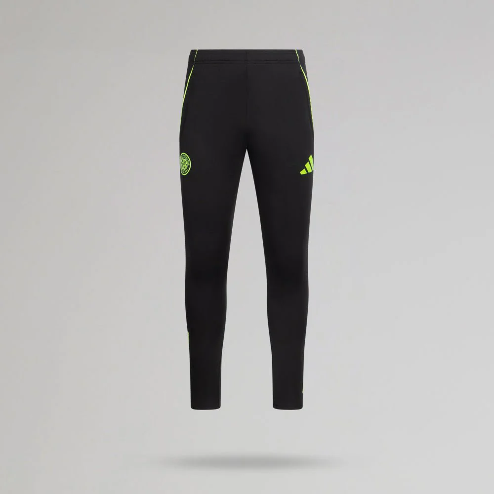 adidas Celtic 2025/26 Black and Neon Green Training Pants