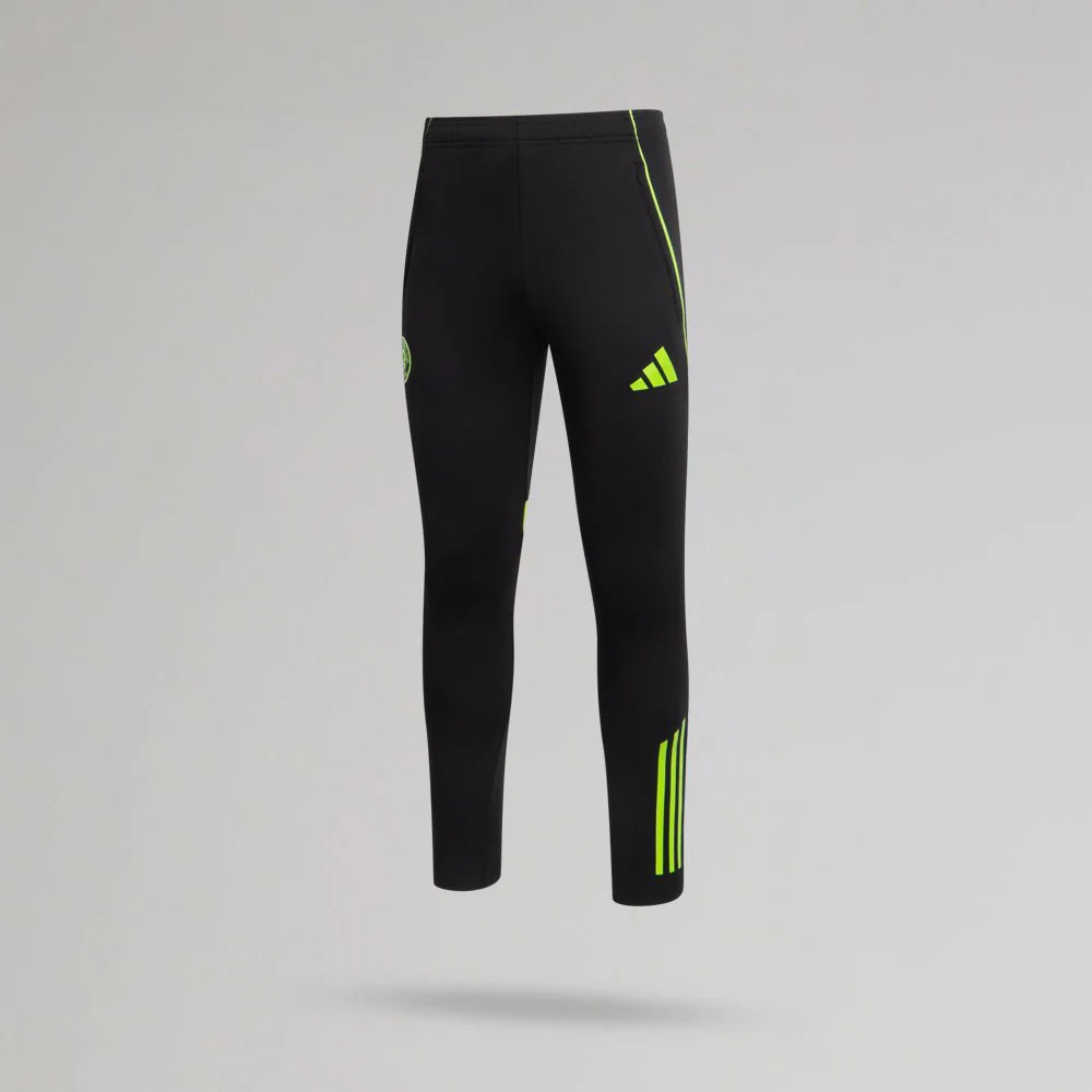 adidas Celtic 2025/26 Black and Neon Green Training Pants - Image 2