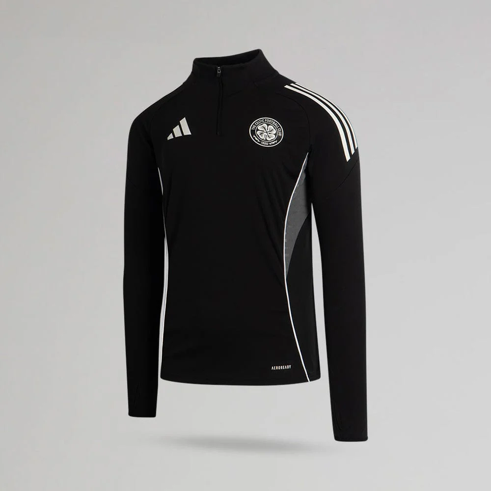 adidas Celtic 2025/26 Black and White Training Top - Image 2