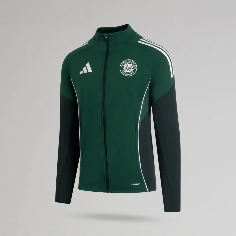 adidas Celtic 2025/26 Dark Green Track Jacket - Image 3