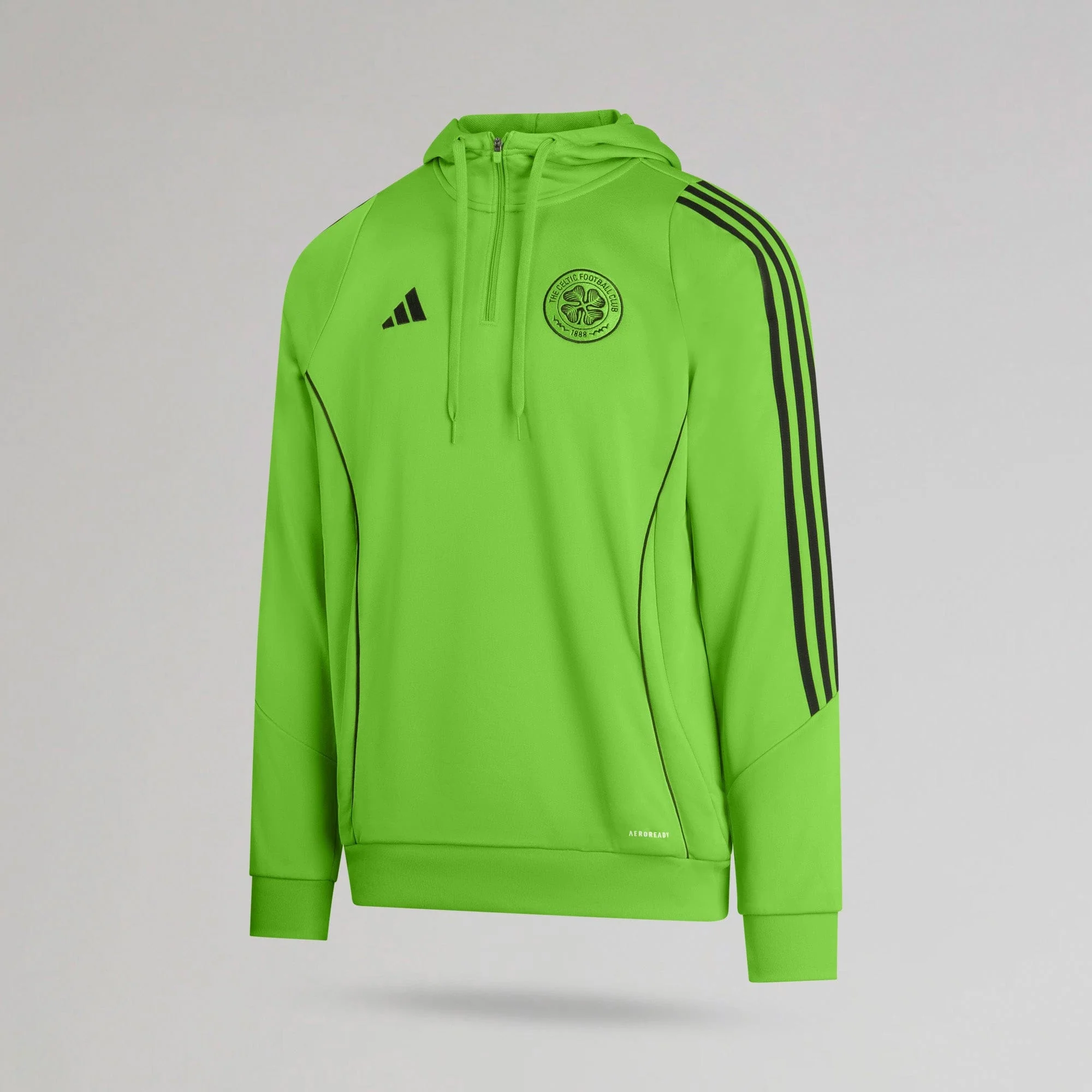 adidas Celtic 2025/26 Green and Black Training Hoodie - Image 2