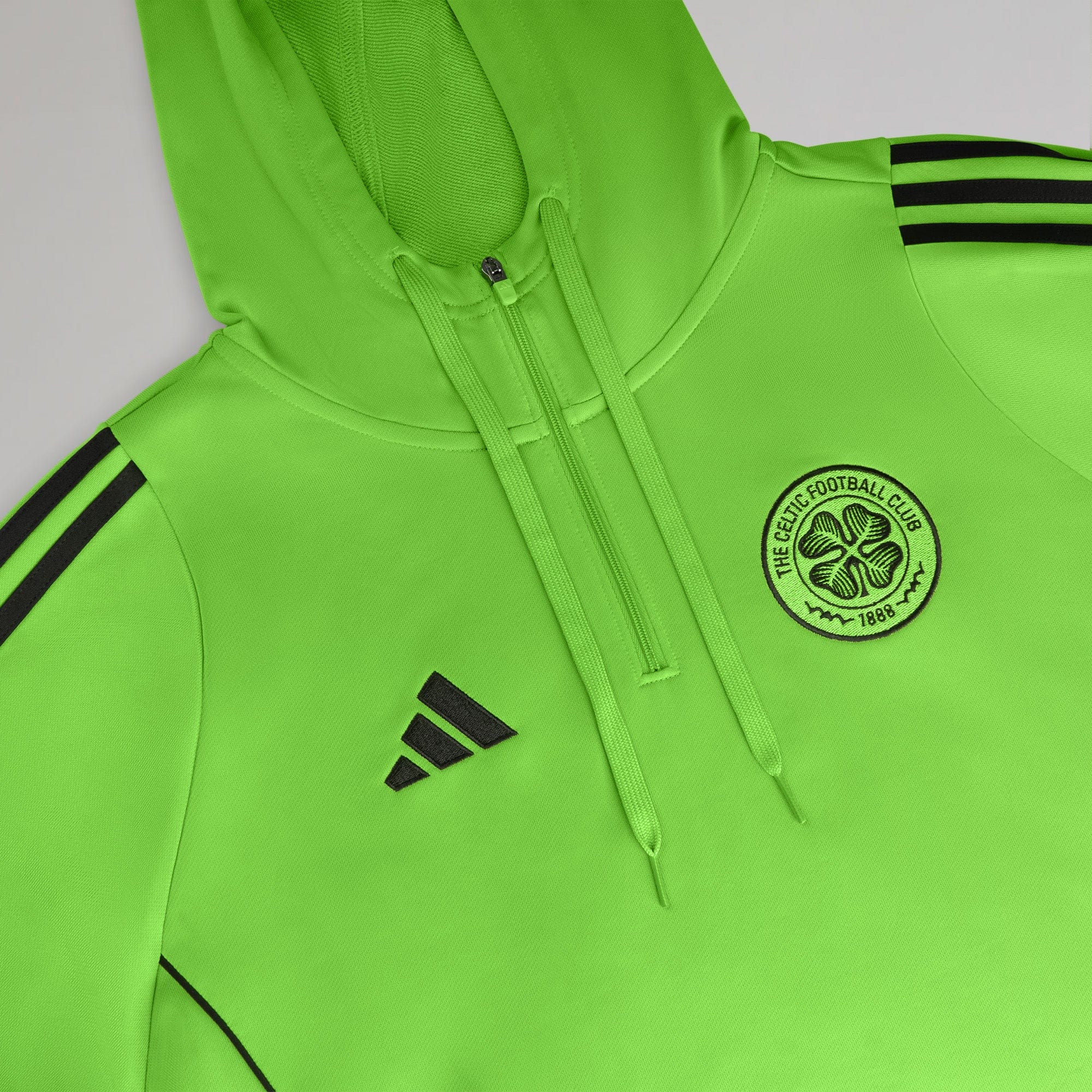 adidas Celtic 2025/26 Green and Black Training Hoodie - Image 4
