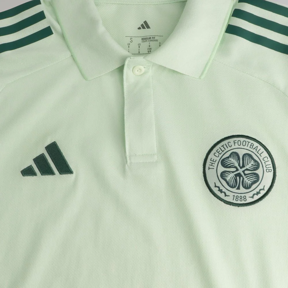 adidas Celtic 2025/26 Mint Green Training Polo Shirt - Image 4