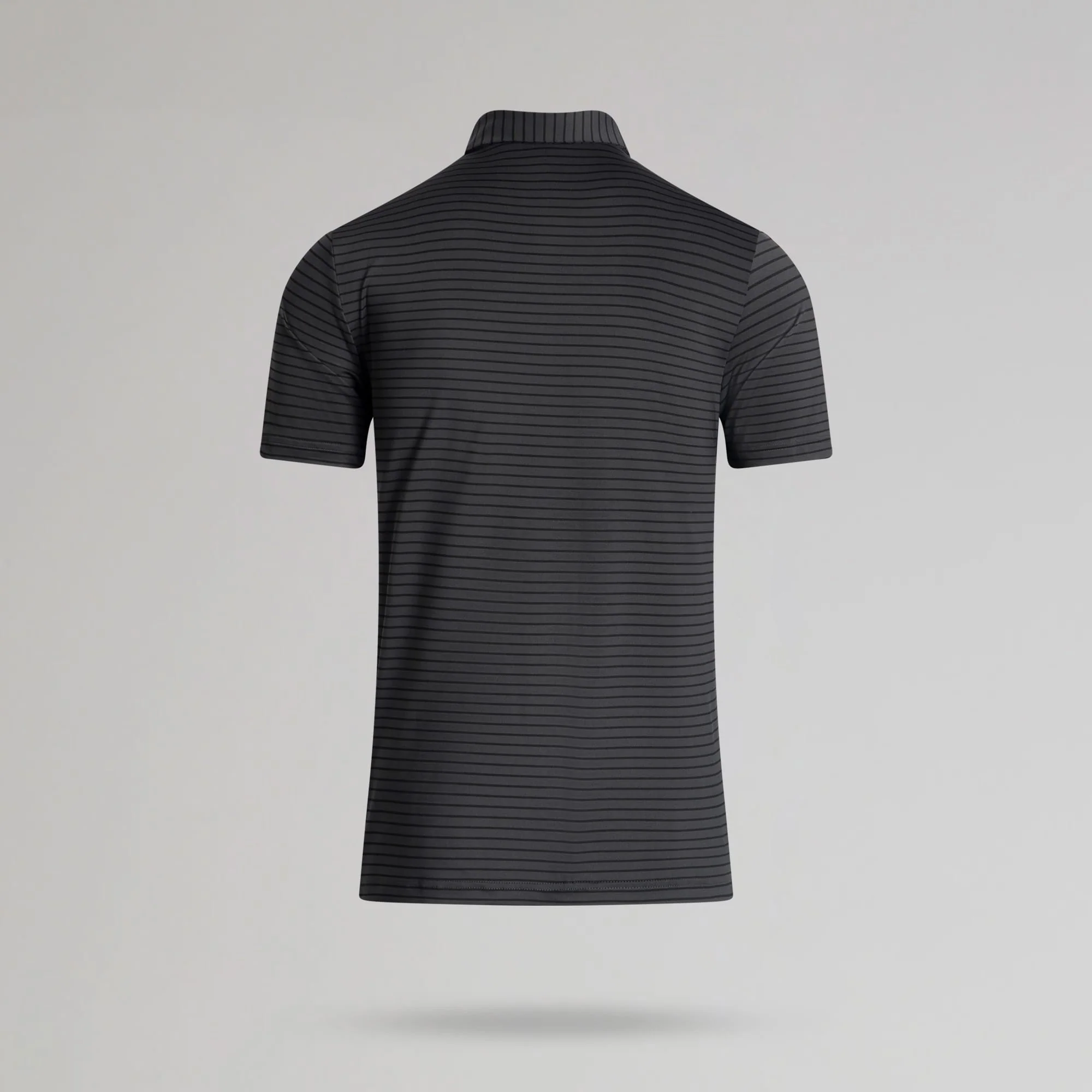 adidas Celtic Golf Performance Two-Colour Stripe Dark Grey Polo Shirt - Image 4