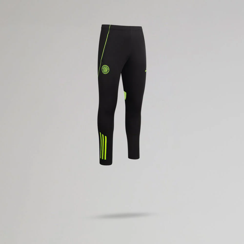adidas Celtic Junior 2025/26 Black and Neon Green Training Pants - Image 3