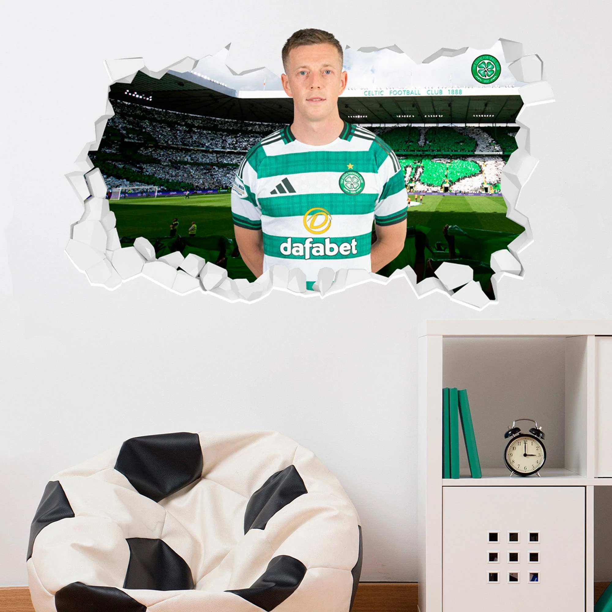 Celtic 2025/26 Callum McGregor Broken Wall Sticker - Image 2