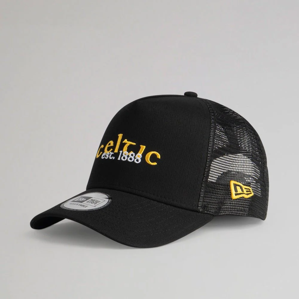 Celtic Black and Yellow New Era Trucker Cap - Image 4