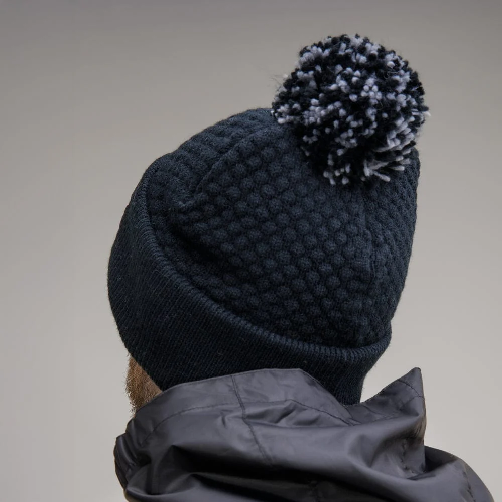 Celtic Black Tonal Pom Beanie - Image 4