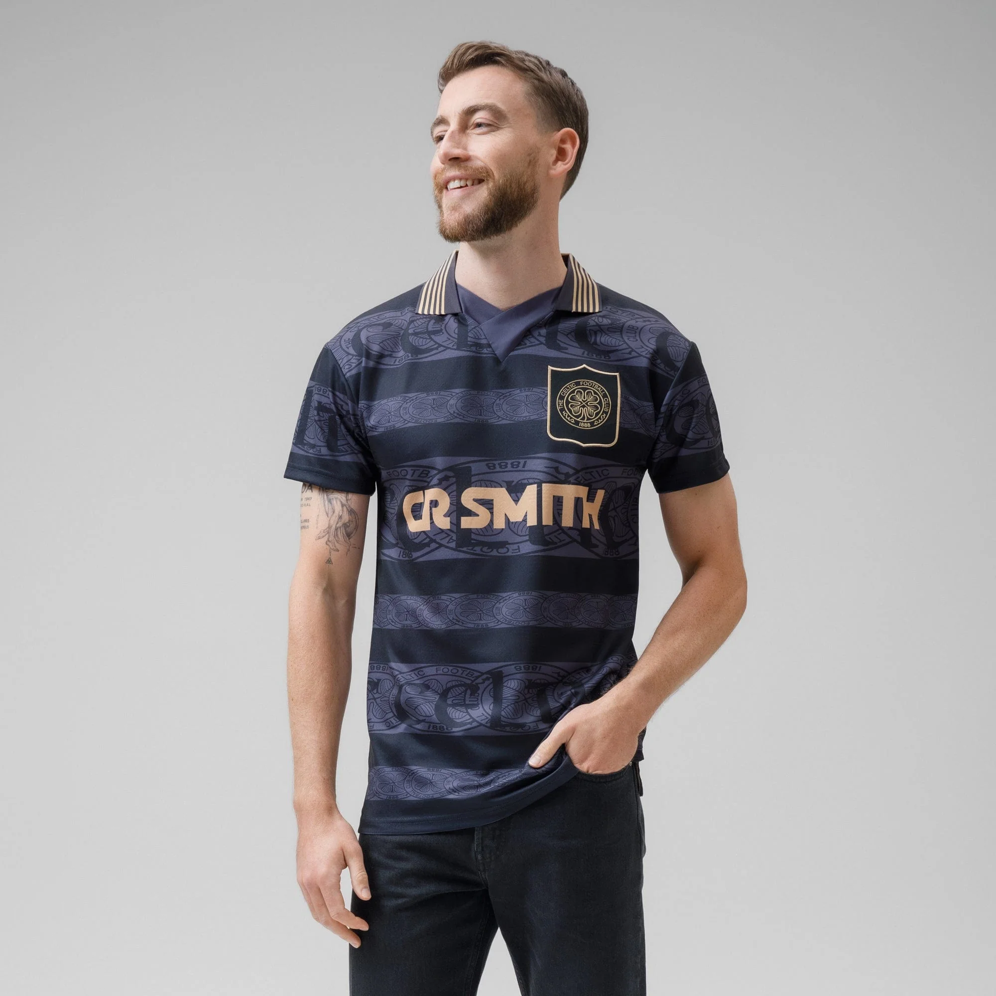 Celtic Gold Blackout 1996 Retro Jersey