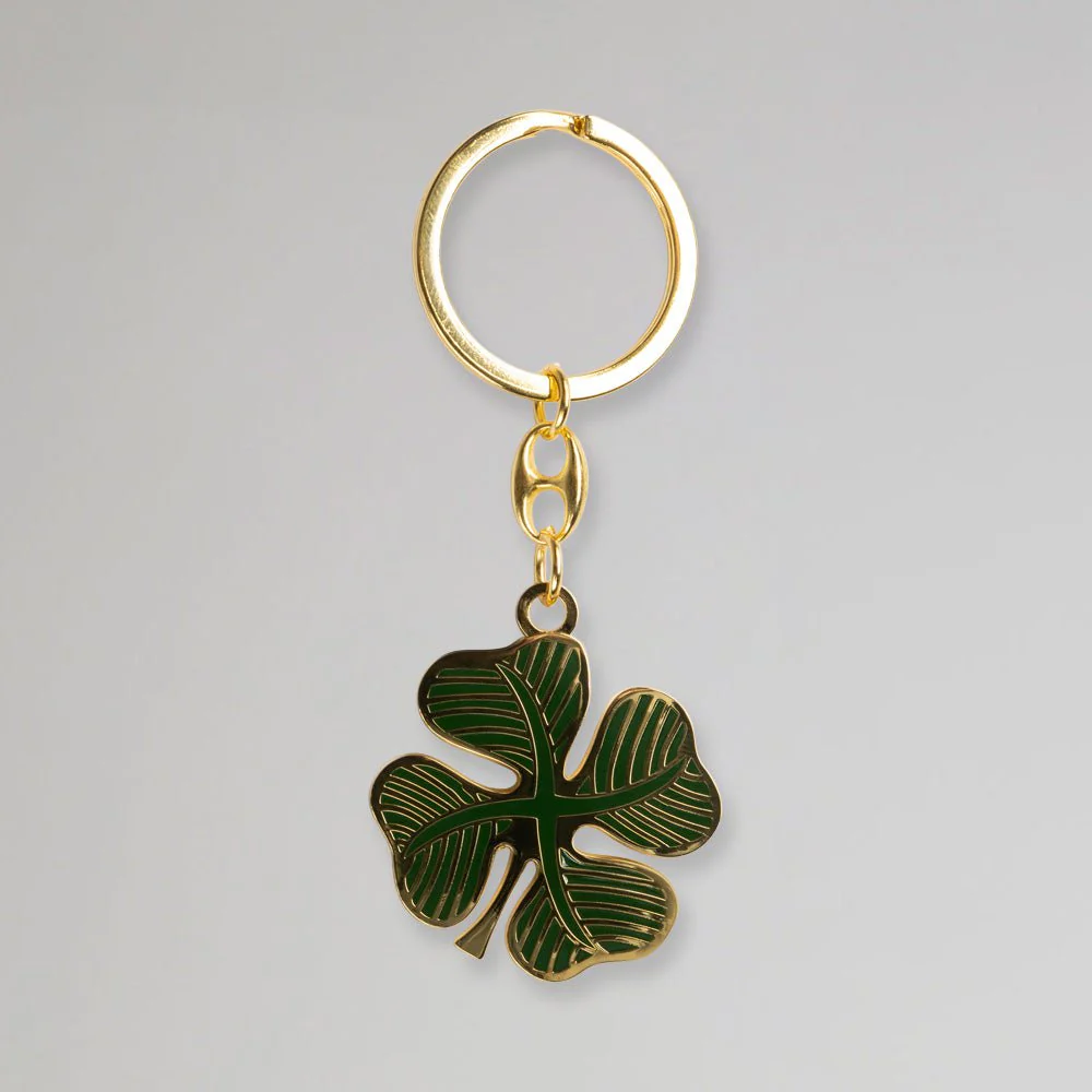 Celtic Clover Gold Keyring - Image 2
