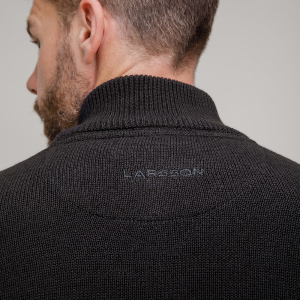 Celtic Henrik Larsson Black Knitted Quarter Zip - Image 4