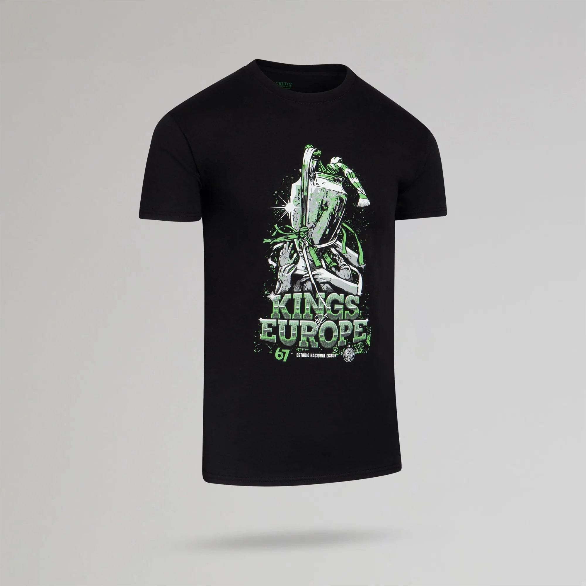 Celtic Lisbon Trophy Black T-Shirt - Image 3