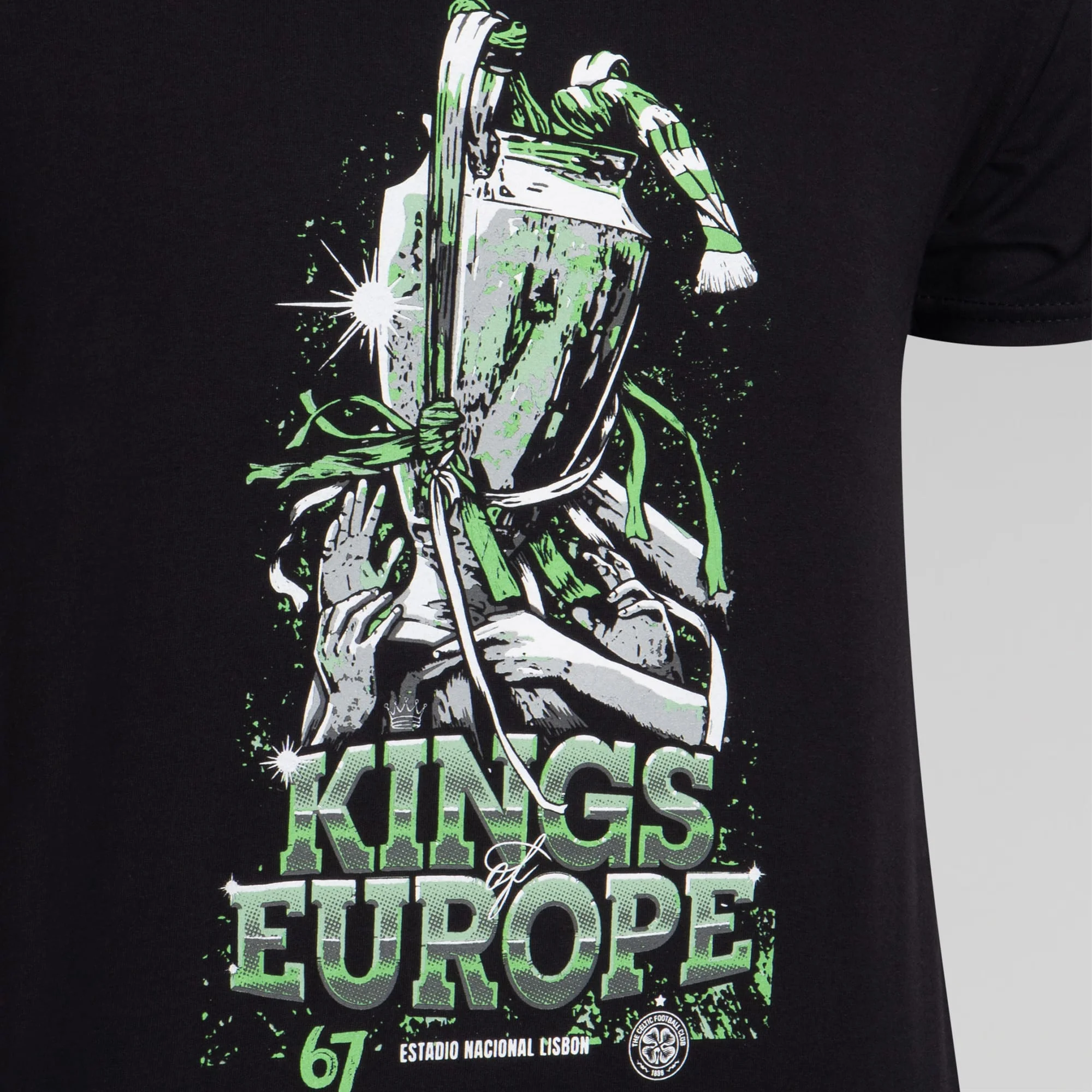 Celtic Lisbon Trophy Black T-Shirt - Image 5