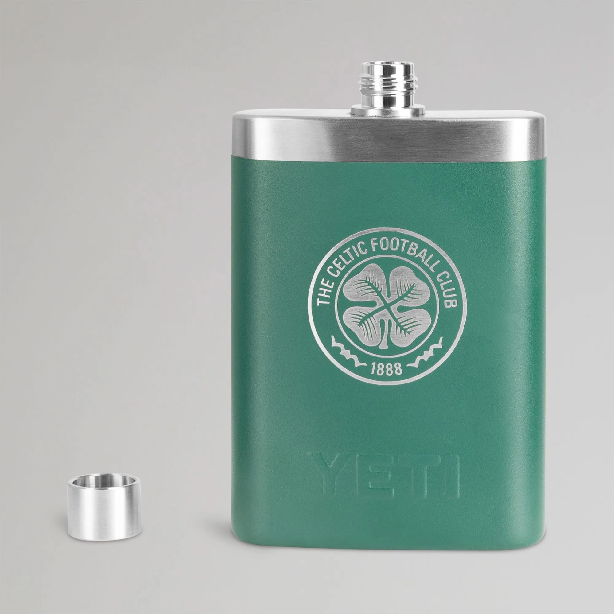 Celtic YETI Green Hip Flask 7oz - Image 4